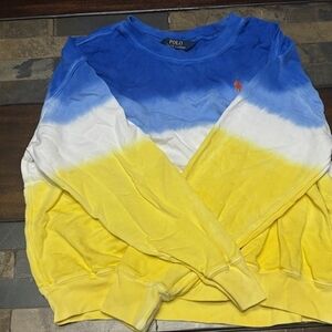 Polo by Ralph Lauren Kids Blue, White, and Yellow Sweatshirt